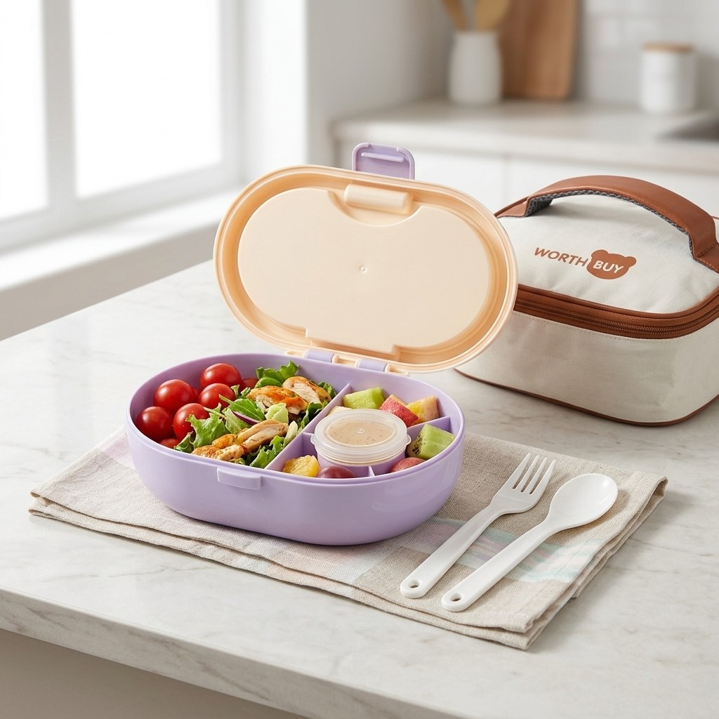 Meal Prep Or Prep Meal - Plastikowy pojemnik bento z przegródkami dla