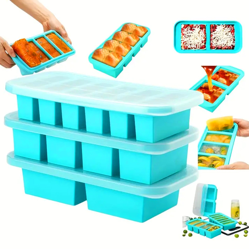 Meal Prep Chef - Forma silikonowa do zamrażania z pokrywką,