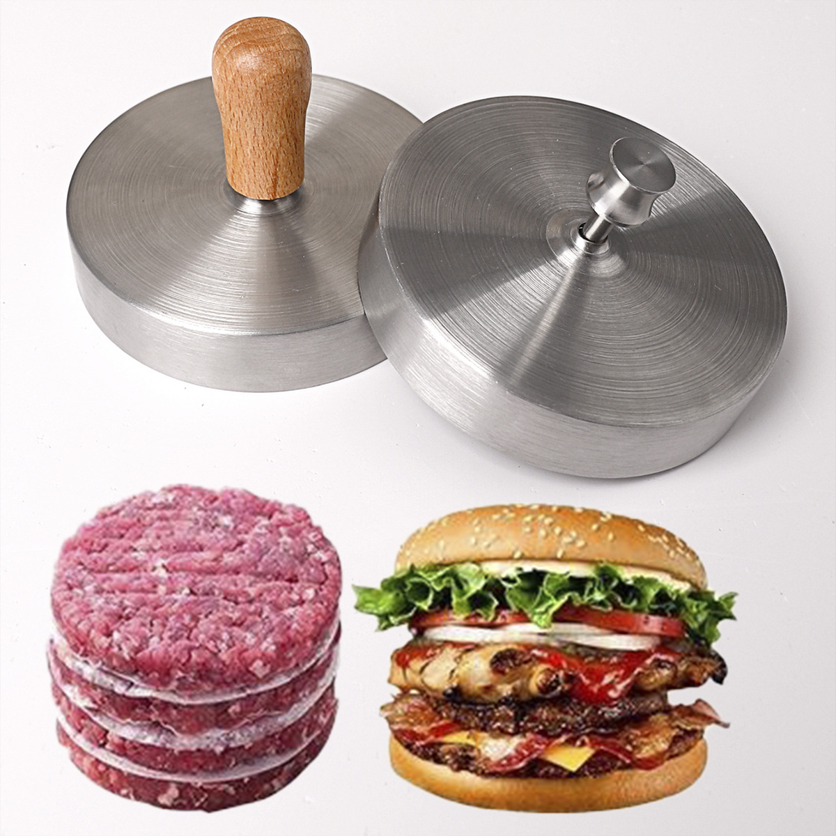 Rice Ball Mold - Forma do burgerów ze stali nierdzewnej,