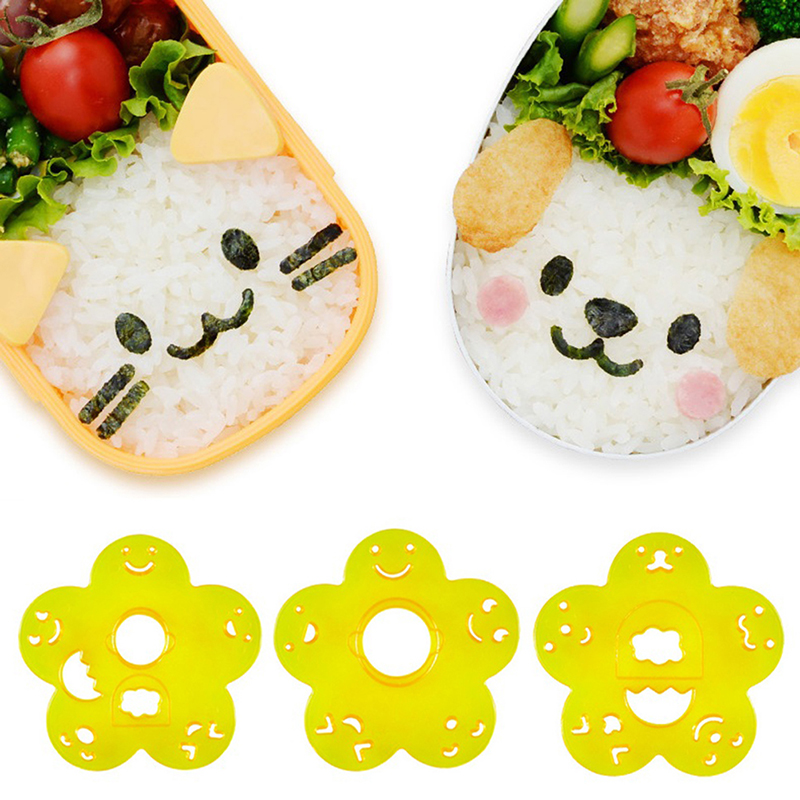 Rice Ball Mold - 2/3/4 sztuk Bento dekoracji kulka ryżu