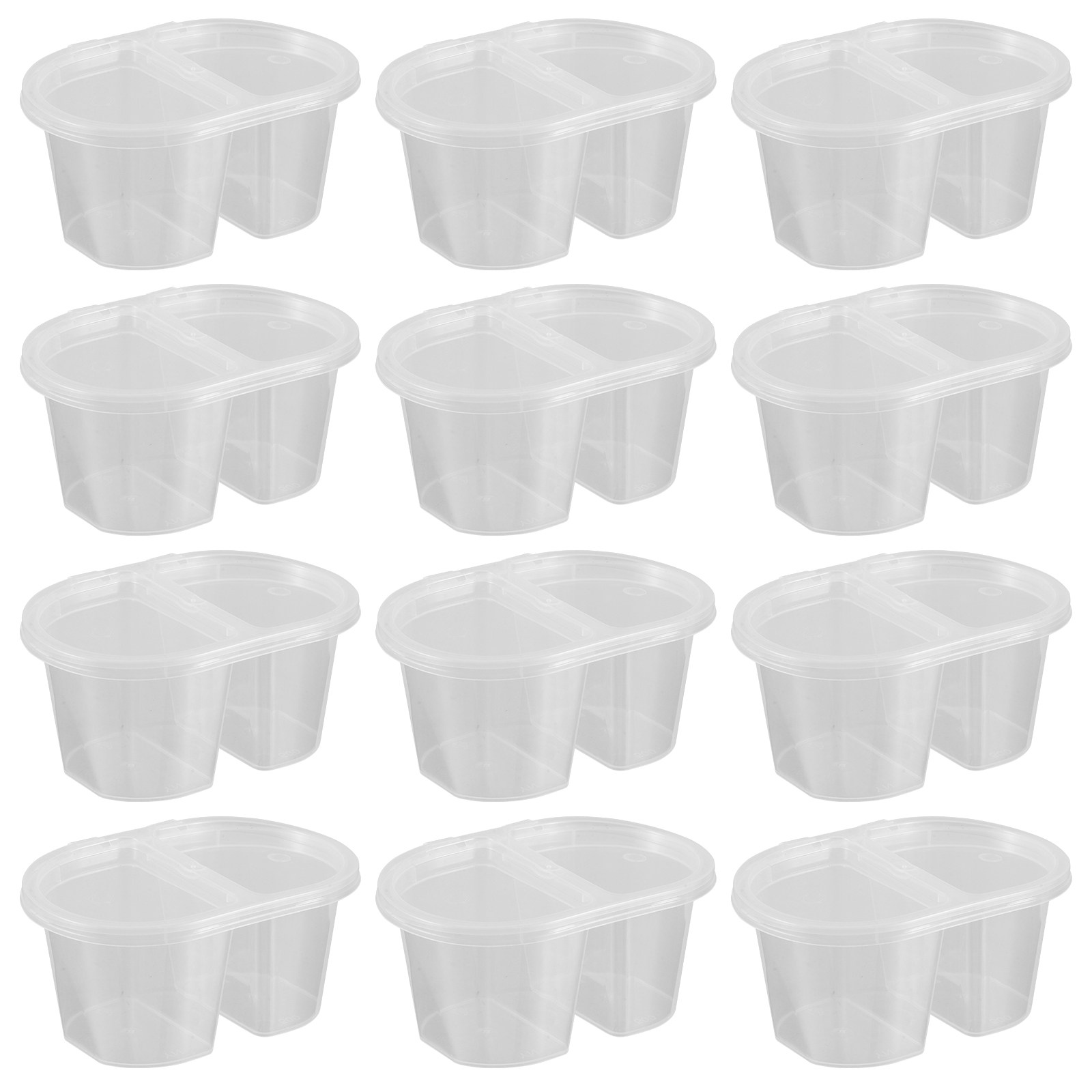 Meal Prep Bowl - 100 szt. dwukomorowych pojemników na sosy,