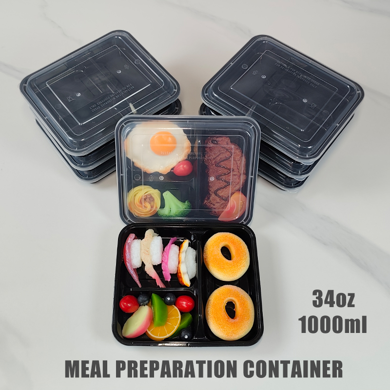 Meal Prep List - Pojemniki na posiłki z 3 przegródkami,