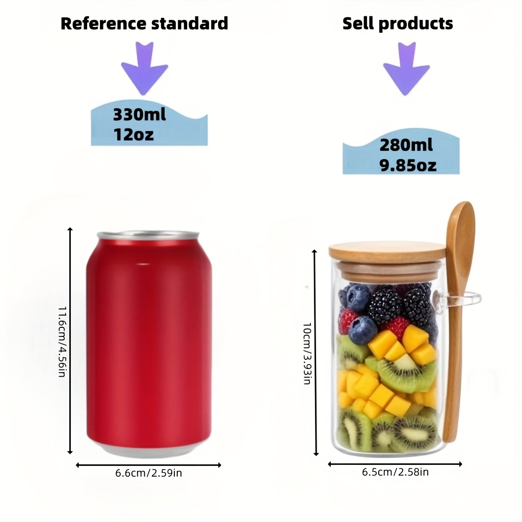 4/8/12 szt., Szklanki na owsia – Meal Prep List recenzja i cena