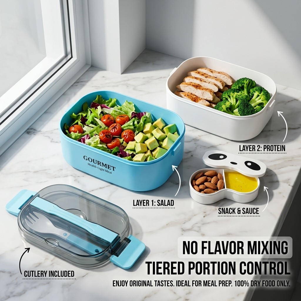 Plastikowy pojemnik na lunch d – Meal Prep Or Prep Meal recenzja i cena